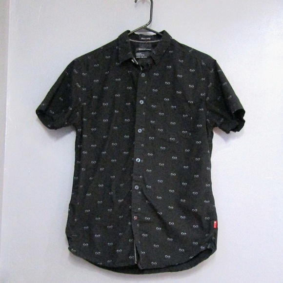 Denim & Flower Other - Denim & Flower Slim Fit Black White Glasses Print